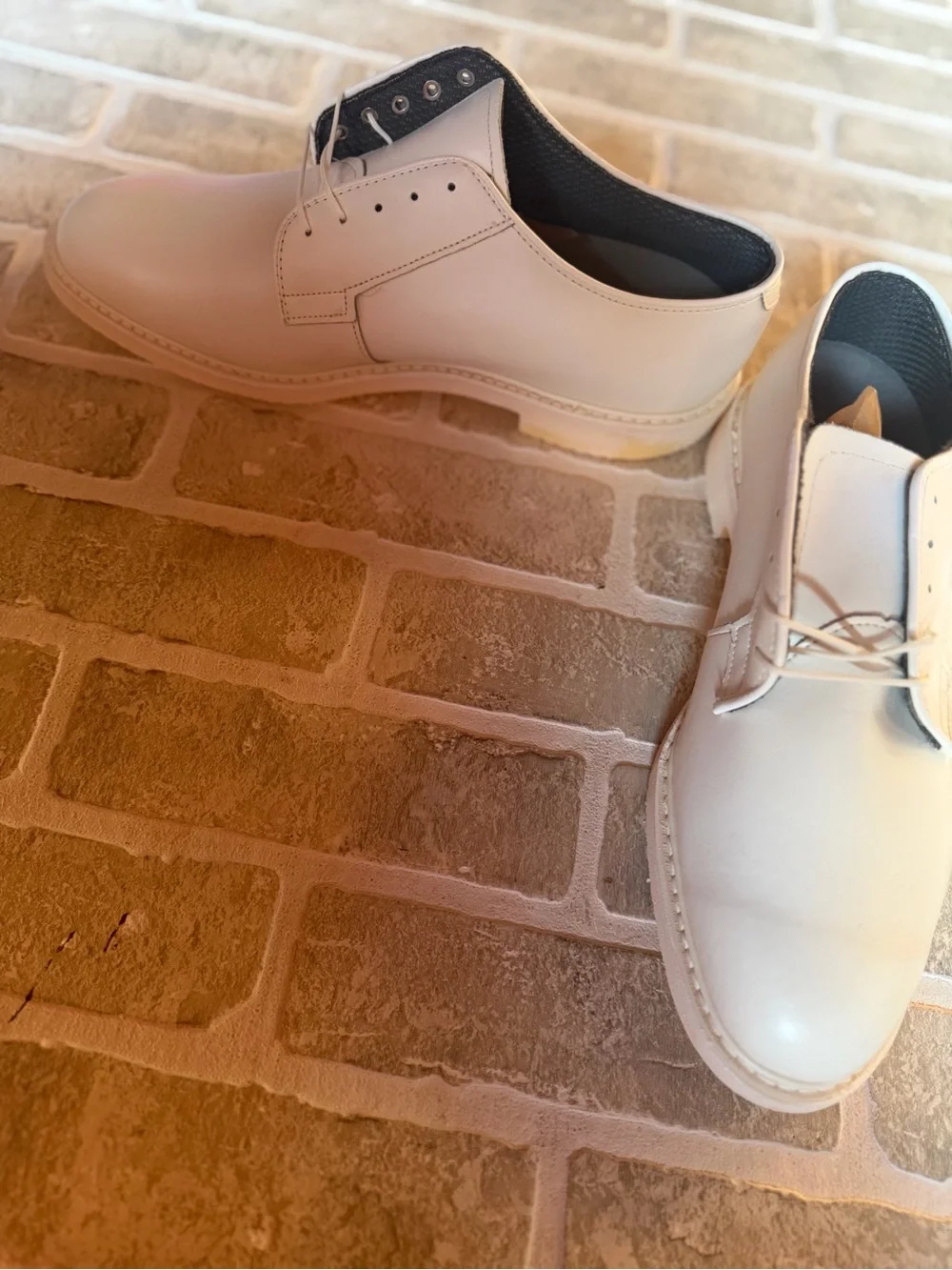 Bates Lites White Leather Oxford Uniform Shoes Brand New Size 11.5